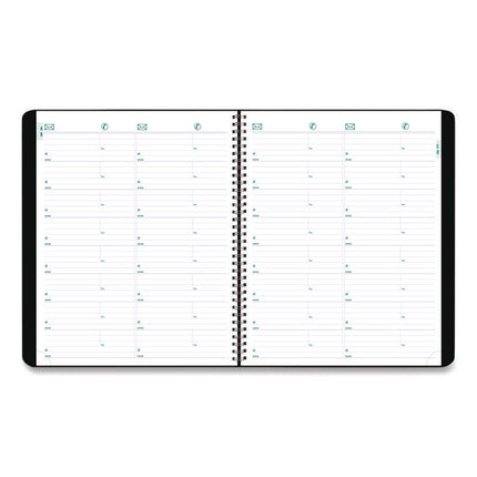 Plan and Link Monthly Planner, 11" x 9.06", Black Cover, 16-Months: Sept 2024 to Dec 2025