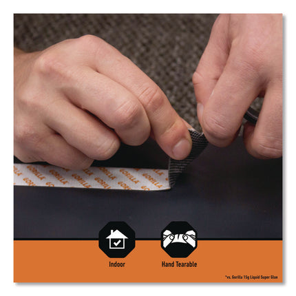 Max Strength Mounting Tape, Permanent, Holds Up to 45 lb (3 lbs per 4 in), 1 x 60, Black