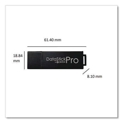 DataStick Pro USB 2.0 Type A Flash Drive, 8 GB, Gray, 10/Pack