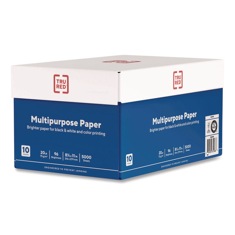 Multipurpose Paper with ColorLok Technology, 96 Bright, 20 lb Bond Weight, 8.5 x 11, White, 500 Sheets/Ream, 10 Reams/Carton