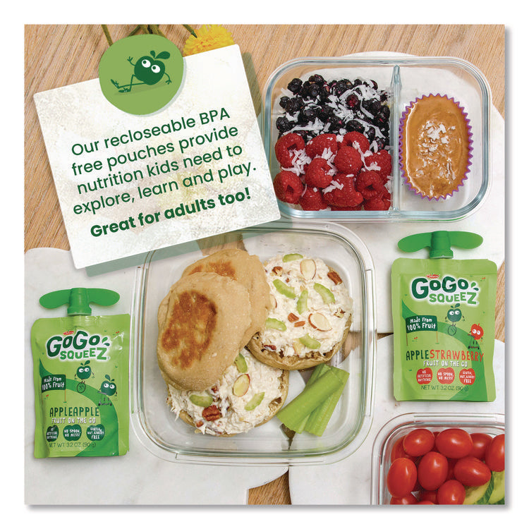 Fruit on the Go, (10) Apple/(10) Apple Cinnamon, 3.2 oz Pouch, 20/Box