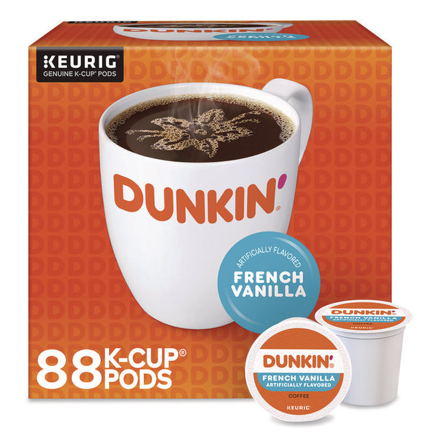 French Vanilla Coffee K-Cup Pods, 0.37 oz, 22/Box, 4 Boxes/Carton