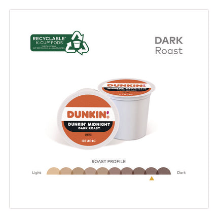 Midnight Coffee K-Cups, 0.35 oz, 22/Box, 4 Boxes/Carton