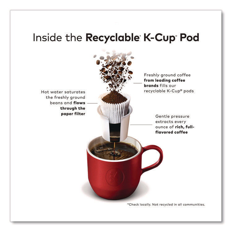 Half-Caff Coffee K-Cups, 0.33 oz, 48/Box