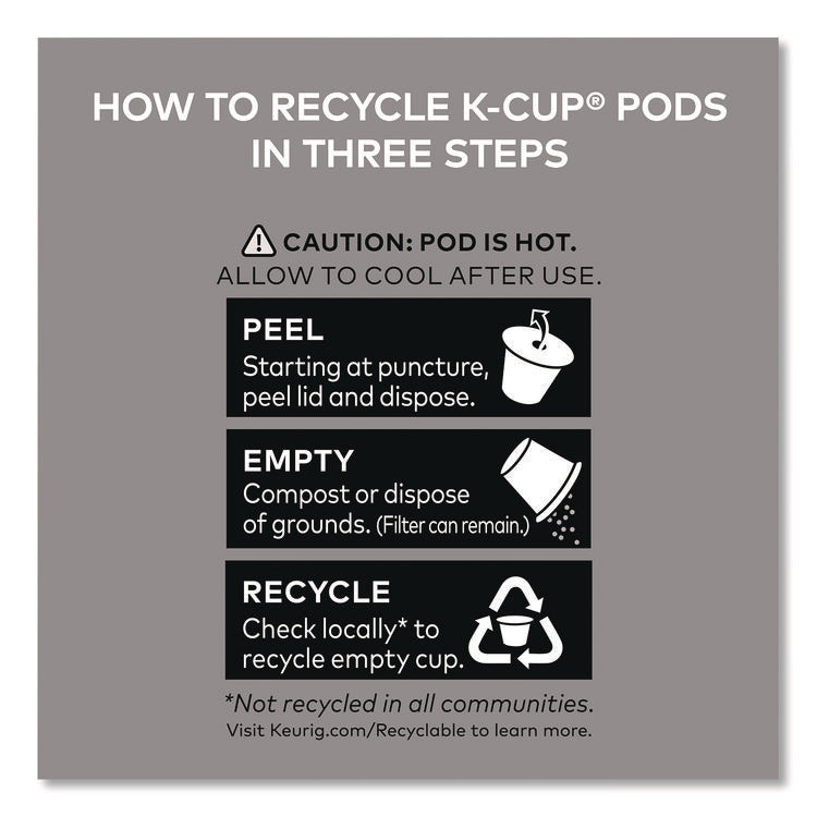 Half-Caff Coffee K-Cups, 0.33 oz, 48/Box