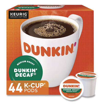 K-CUP PODS, DUNKIN' DECAF, 44/BOX
