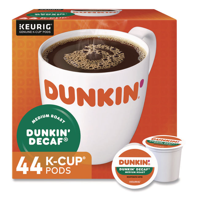 K-CUP PODS, DUNKIN' DECAF, 44/BOX