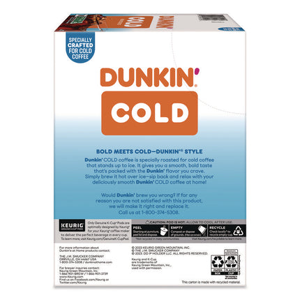 Cold Iced Coffee K-Cups, Regular, 0.44 oz, 22/Box
