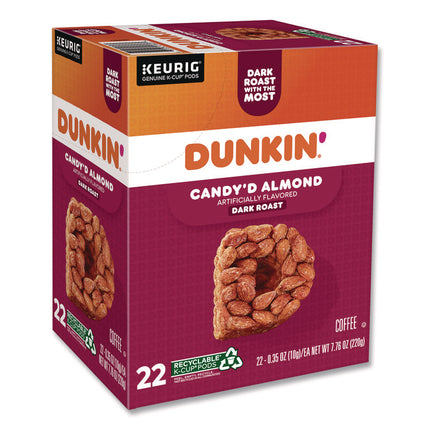 Candy'd Almond Coffee K-Cups, 0.35 oz, 22/Box