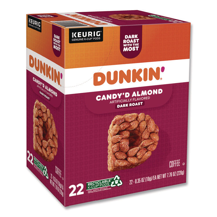 Candy'd Almond Coffee K-Cups, 0.35 oz, 22/Box