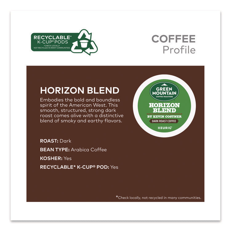 Horizon Blend by Kevin Costner Coffee K-Cups, 0.37 oz, 24/Box