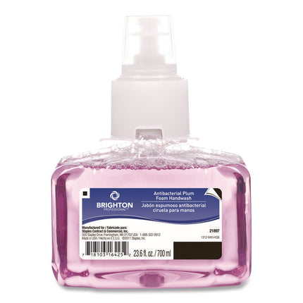 Antibacterial Foaming Hand Soap Refill for LTX Dispenser, Plum Scent, 23.6 oz, 3/Carton