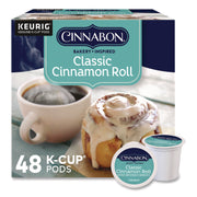 Classic Cinnamon Roll Coffee K-Cups, 0.33 oz, 48/Box