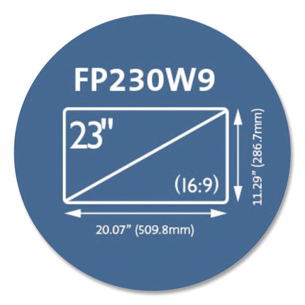 Anti-Glare Reversible Privacy Screen for 23" Widescreen Flat Panel Monitor, 16:9 Aspect Ratio