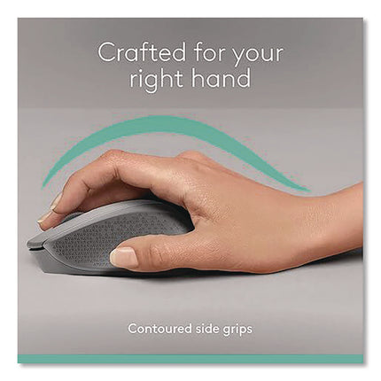 M330 SILENT PLUS MOUSE, 2.4 GHZ FREQUENCY/33 FT WIRELESS RANGE, RIGHT HAND USE, GRAY