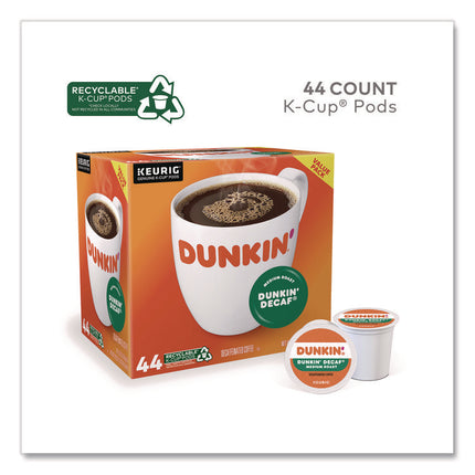 K-CUP PODS, DUNKIN' DECAF, 44/BOX