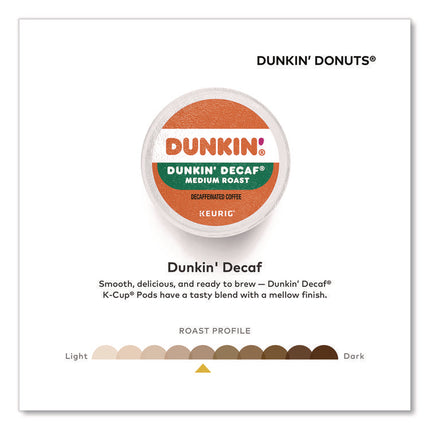 K-CUP PODS, DUNKIN' DECAF, 44/BOX