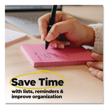 Super Sticky Notes, 3 x 3, Mulberry, 90 Sheets/Pad, 5 Pads/Pack