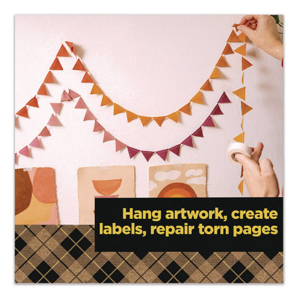 Paper Tape, 3/4" x 600", White, 2/Pack