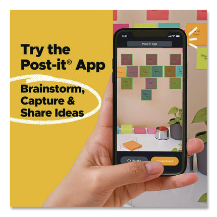 Super Sticky Pads in Canary Yellow, 3 x 3, 90 Sheets/Pad, 10 Pads/Pack