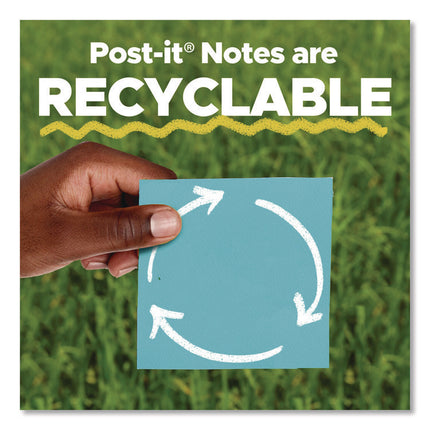 Super Sticky Pads in Energy Boost Collection Colors, 3 x 3, Limeade, 90 Sheets/Pad, 5 Pads/Pack