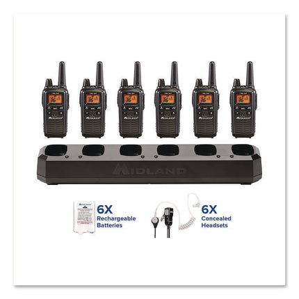 Biztalk Two-Way Business Radio Bundle, 36 Channels, 6/Pack