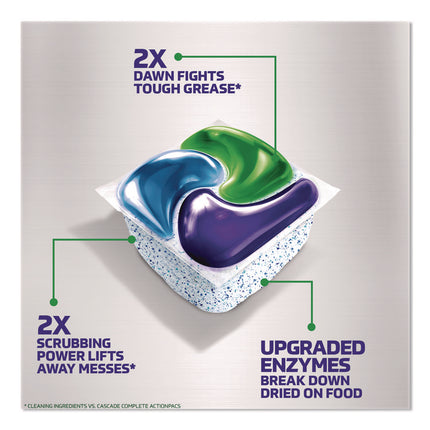 Platinum Plus ActionPacs Dishwasher Detergent Pods, Fresh Scent, 28.4 oz Tub, 52/Pack