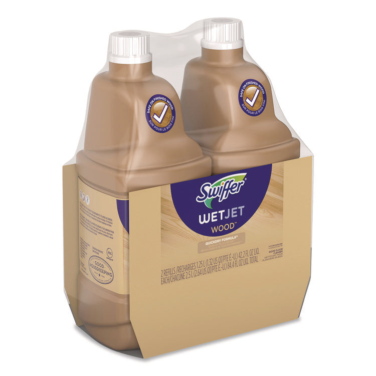 WetJet System Wood Cleaning Solution Refill, Woodsy Scent, 42.2 oz Bottle, 2/Pack