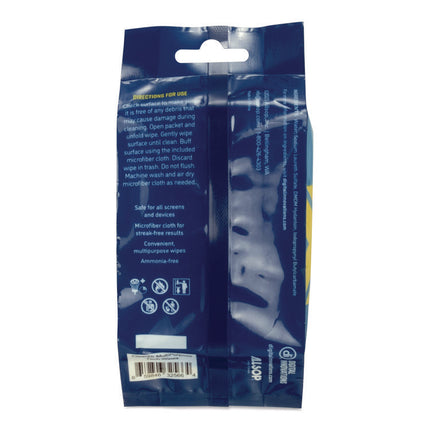 ScreenDr Device and Screen Cleaning Wipes, 10-Ply, 6.88" x 3.9", Unscented, White/Gray, 20/Pack