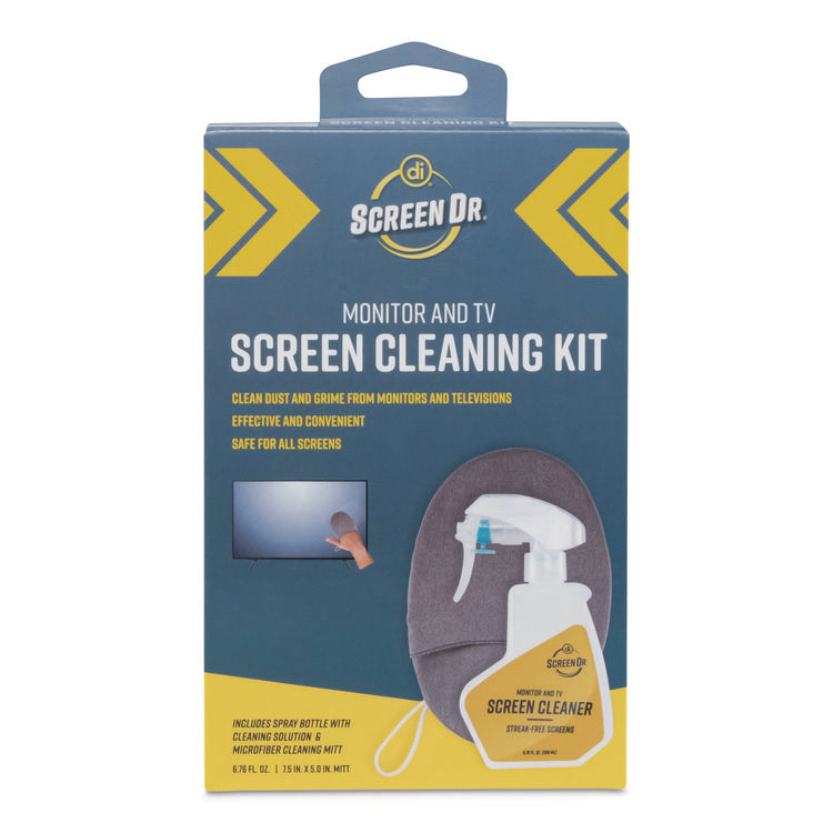 Screen Dr Monitor and TV Screen Cleaning Kit, 6.76 oz Spray Bottle with Microfiber Mitt