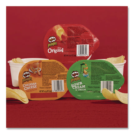 Variety Pack Potato Chips, Sour Cream and Onion/Cheddar Cheese/Original, 0.67 oz/0.74 oz Cans, 72/Carton