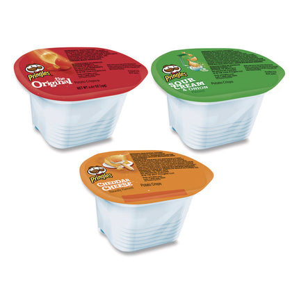 Variety Pack Potato Chips, Sour Cream and Onion/Cheddar Cheese/Original, 0.67 oz/0.74 oz Cans, 72/Carton