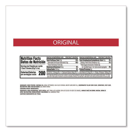 Potato Chips, Original, 1.3 oz Can, 12/Box