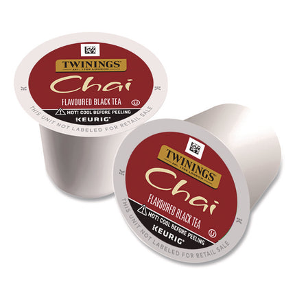 Tea K-Cups, Chai, 0.12 oz, 24/Box