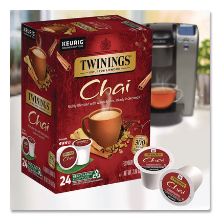 Tea K-Cups, Chai, 0.12 oz, 24/Box