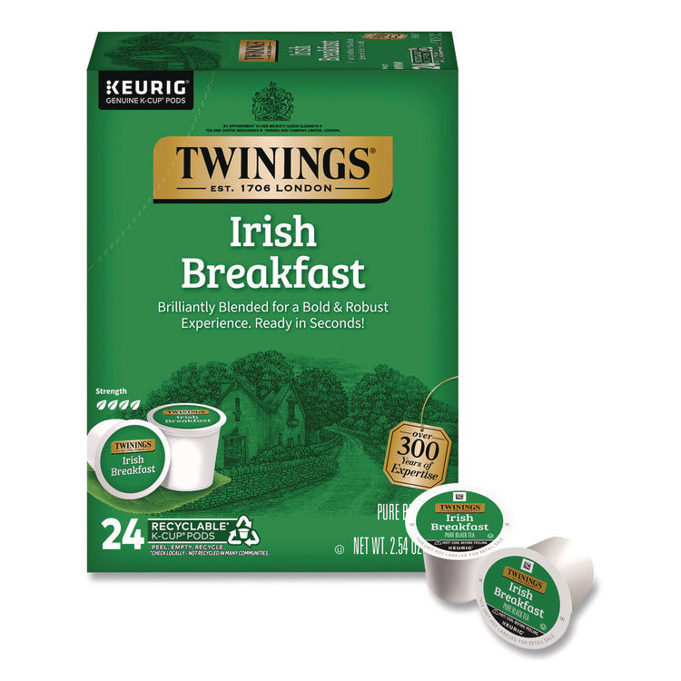 Tea K-Cups, Irish Breakfast, 0.11 oz, 24/Box