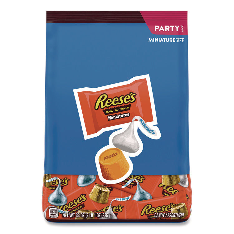 Miniatures Variety Party Pack, Assorted Milk Chocolates, 33 oz Bag