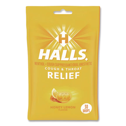 Relief Menthol cough Suppressant - Oral Anesthetic, Honey Lemon, 30/Pack
