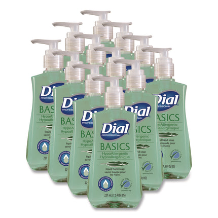 Basics Hypoallergenic Liquid Hand Soap, Floral, 7.5 oz, 12/Carton