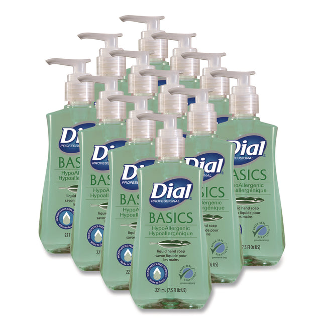 Basics Hypoallergenic Liquid Hand Soap, Floral, 7.5 oz, 12/Carton