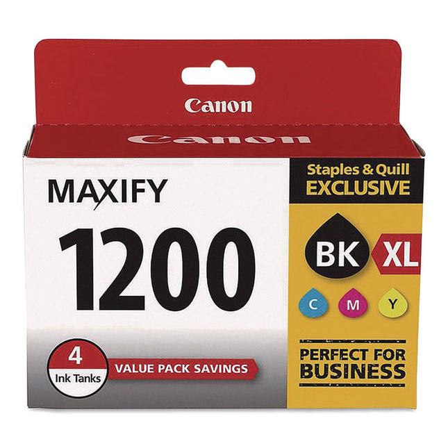 1244243 (1200XL,1200) Ink, Black/Cyan/Magena/Yellow, 4/Pack
