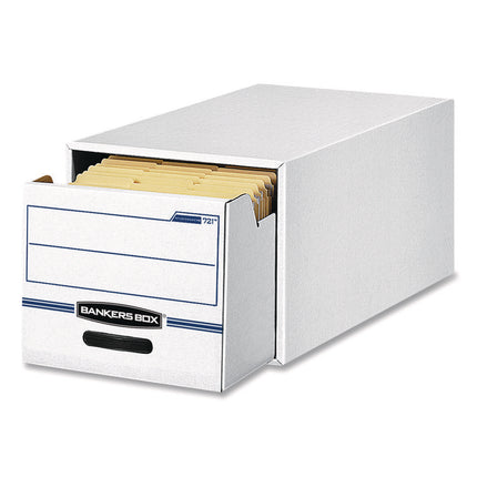 STOR/DRAWER Basic Space-Savings Storage Drawers, Letter Files, 14" x 25.5" x 11.5", White/Blue