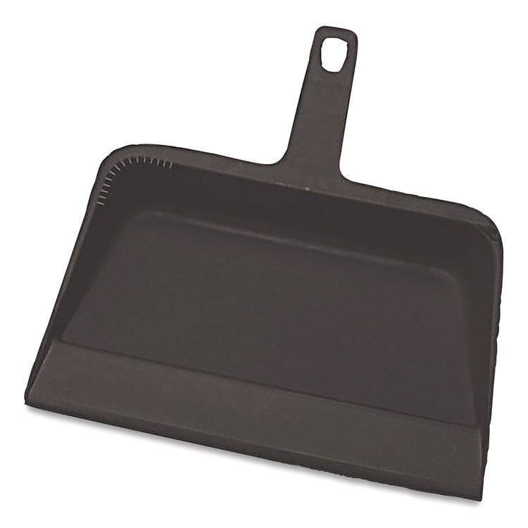Value-Plus Dustpan, 12" x 11", Polypropylene, Black