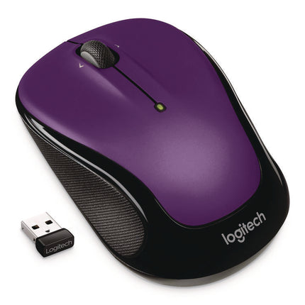 M325S Wireless Mouse, 2.4 GHz Frequency, 32.8 ft Wireless Range, Left/Right Hand Use, Violet