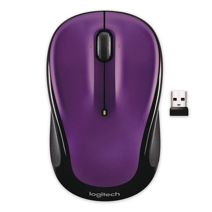 M325S Wireless Mouse, 2.4 GHz Frequency, 32.8 ft Wireless Range, Left/Right Hand Use, Violet