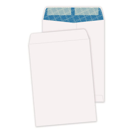 Redi-Strip Security Tinted Envelope, Antimicrobial, #10 1/2, Cheese Blade Flap, Redi-Strip Closure, 9 x 12, White, 100/Box