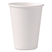 Paper Hot Cups, 12 oz, White, 50/Pack