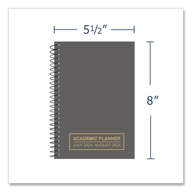 Wirebound Academic Weekly Planner, Assorted Cover Colors, 8 x 5.5, 14-Month (July - August) 2023-2024, 28/Carton