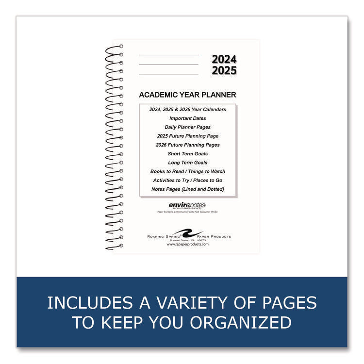 Wirebound Academic Weekly Planner, Assorted Cover Colors, 8 x 5.5, 14-Month (July - August) 2023-2024, 28/Carton