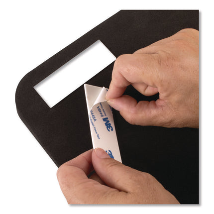 Tack/Write Dry Erase Marker Board, 25.5" x 17.5", Black/White Surface, Black Plastic Frame